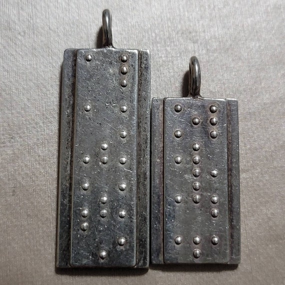 Rare Sterling silver authentic dog tags Make love… - image 1