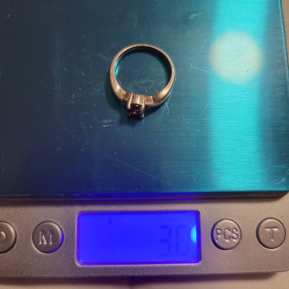 Sterling silver garnet ring size 7 - image 8