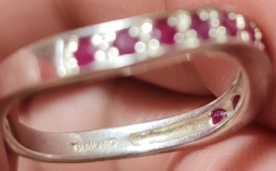 Sterling Silver ruby ring - image 2