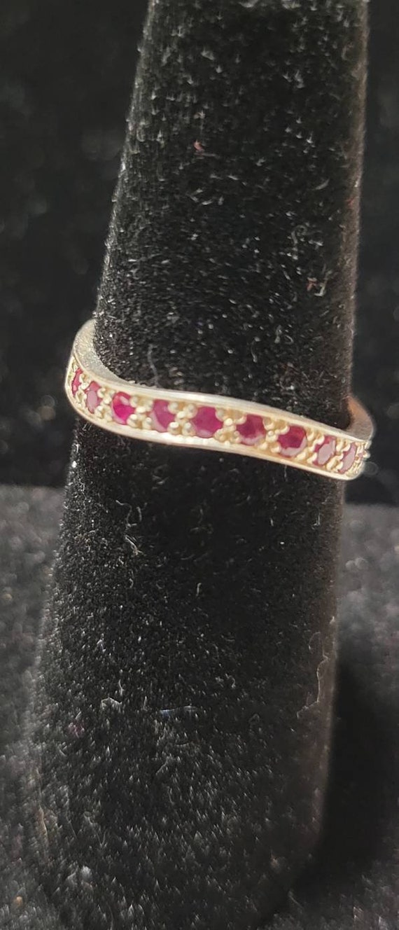 Sterling Silver ruby ring - image 4