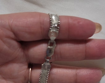 VINTAGE italy sterling silverHerringbone bracelet