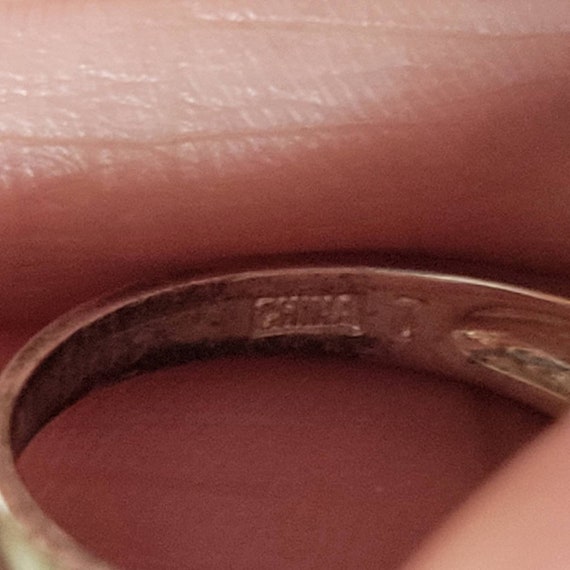 Sterling silver garnet ring size 7 - image 5