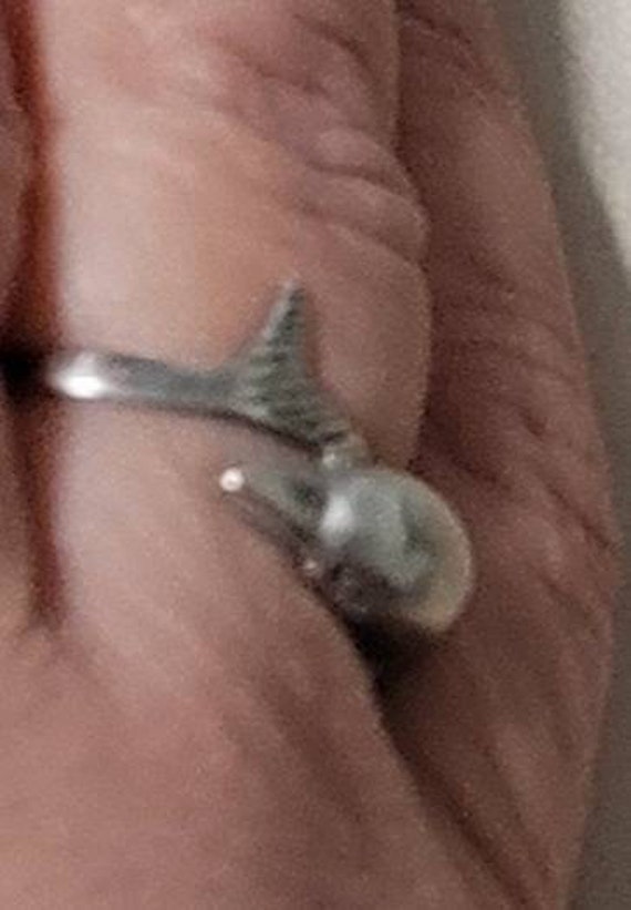 Vintage Dolphin Sterling Silver Wrap Ring