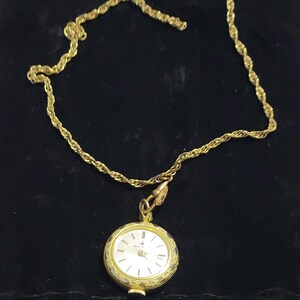 Vintage Bucherer 17 Jewels Gold filled Manual Wind Pendant Watch