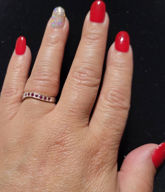 Sterling Silver ruby ring - image 6