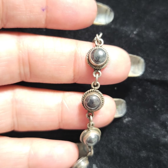 Vintage Sterling silver and pearl bracelet - image 7