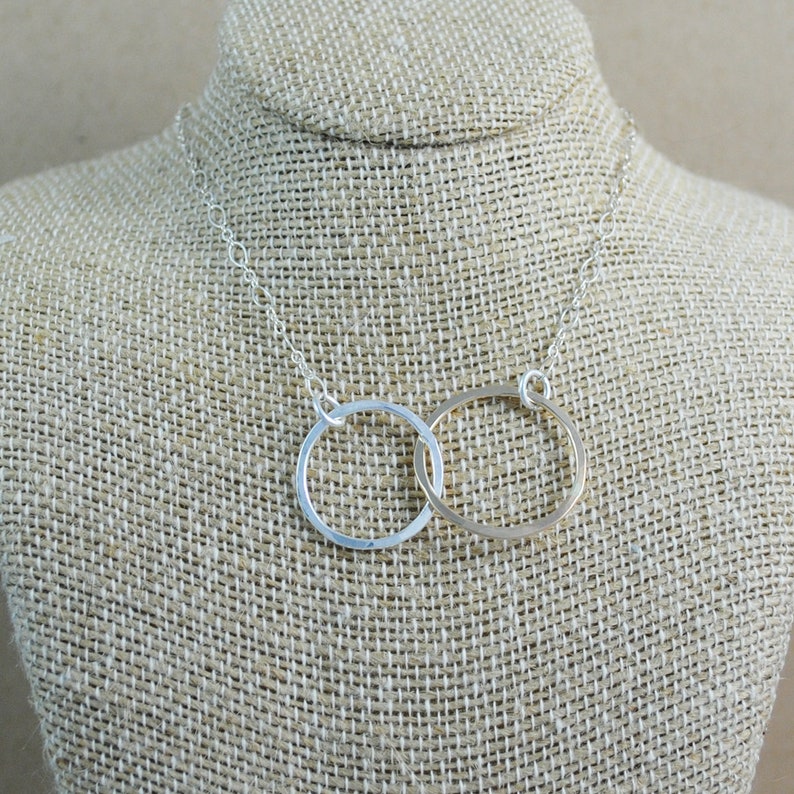 Interlocking Pendant Mixed Metals