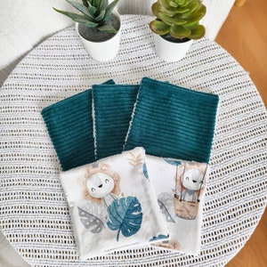 Lot de 5 lingettes bambou Lion