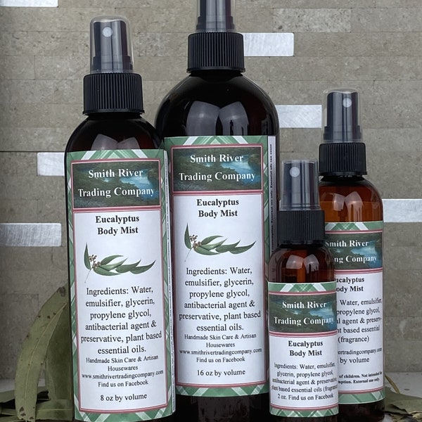 Eucalyptus Body Mist, Eucalyptus Body Splash, Eucalyptus Fragrance, Eucalyptus Body Spray