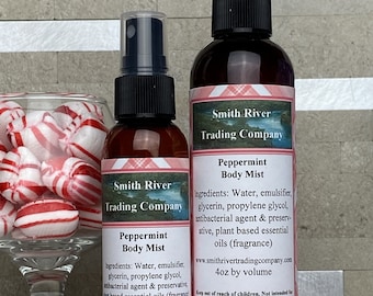 Peppermint Body Mist, Peppermint Body Spray, Peppermint Fragrance, Peppermint Fragrance