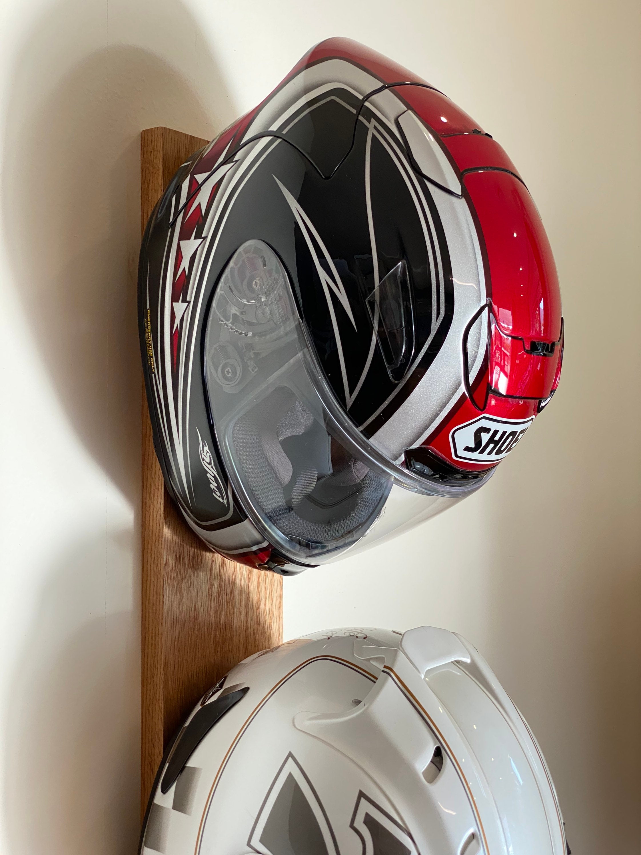 Motorcycle helmet rack Helmet hanger Helmet storage Wall | Etsy