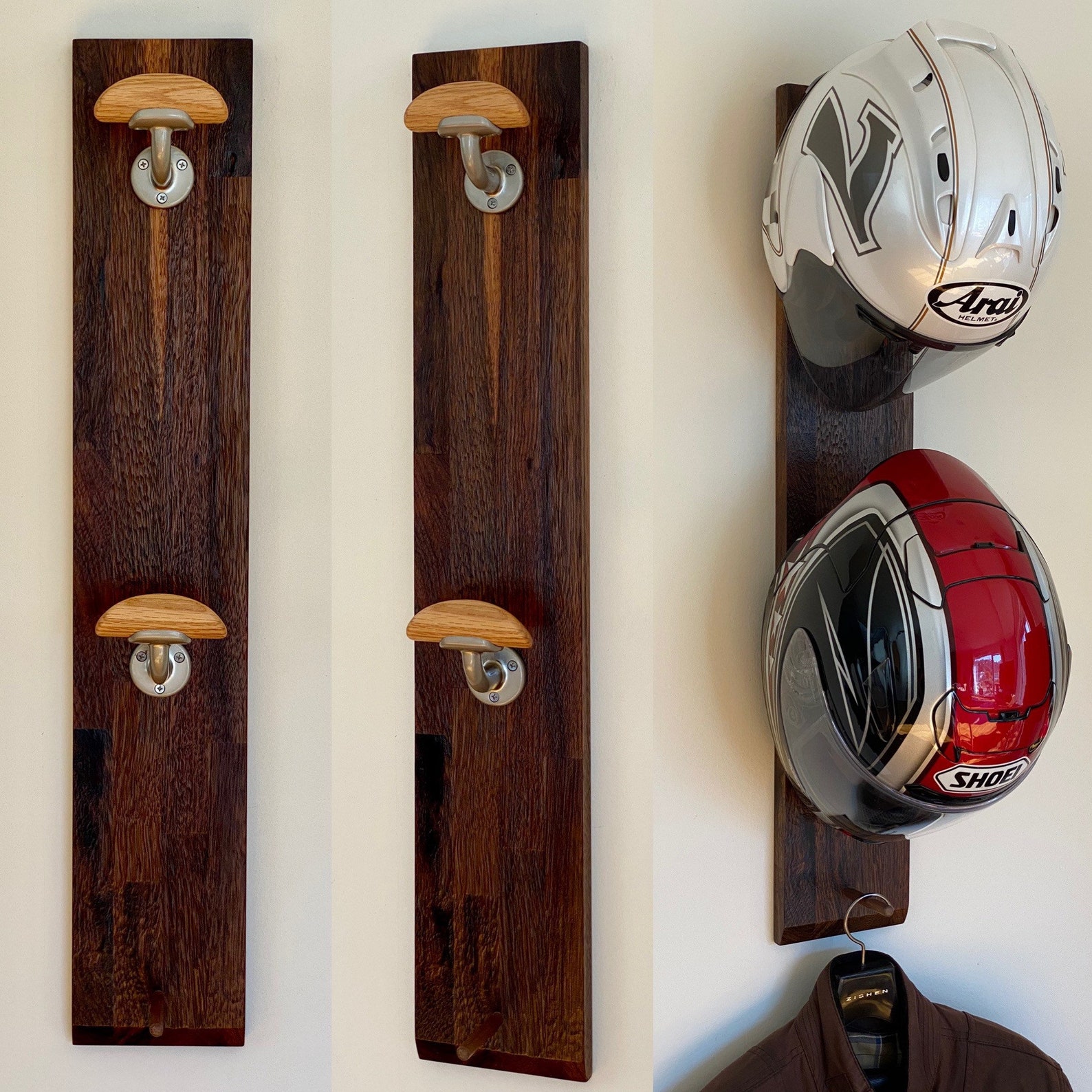 Motorcycle helmet rack double helmet rack Helmet hanger | Etsy