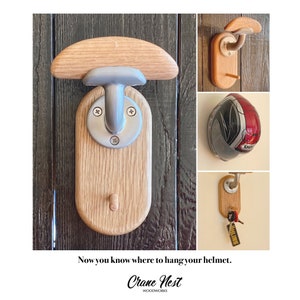 Porte-casque de moto, Support mural, Style compact, Support de casque, Rangement pour casque, Design original Crane Nest,