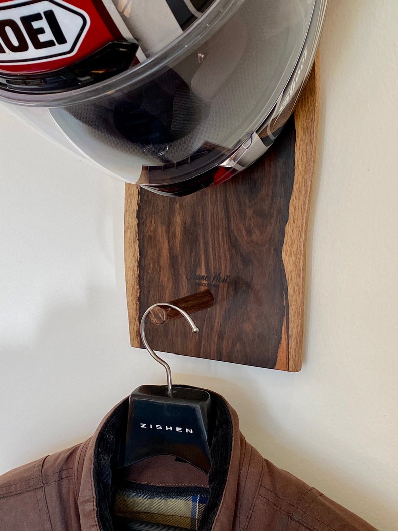 Motorcycle helmet rack Helmet hanger Helmet storage Wall Etsy