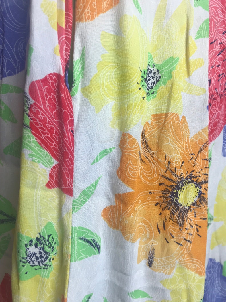 Floral bright flowy skirt
