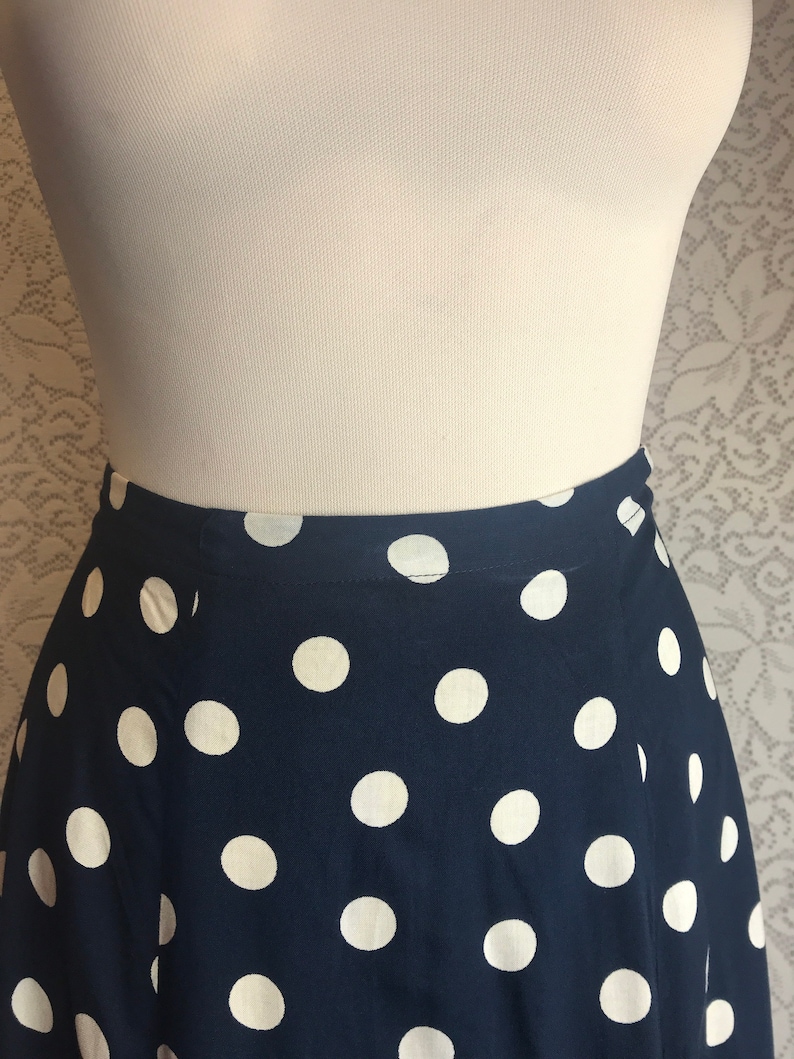 Navy Blue Classic Polka Dot Skirt - Etsy Hong Kong