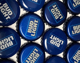 1000 Bud Light Bottle Caps - NO DENTS, Tapas de botella de cerveza, Bottle Cap Craft Supplies