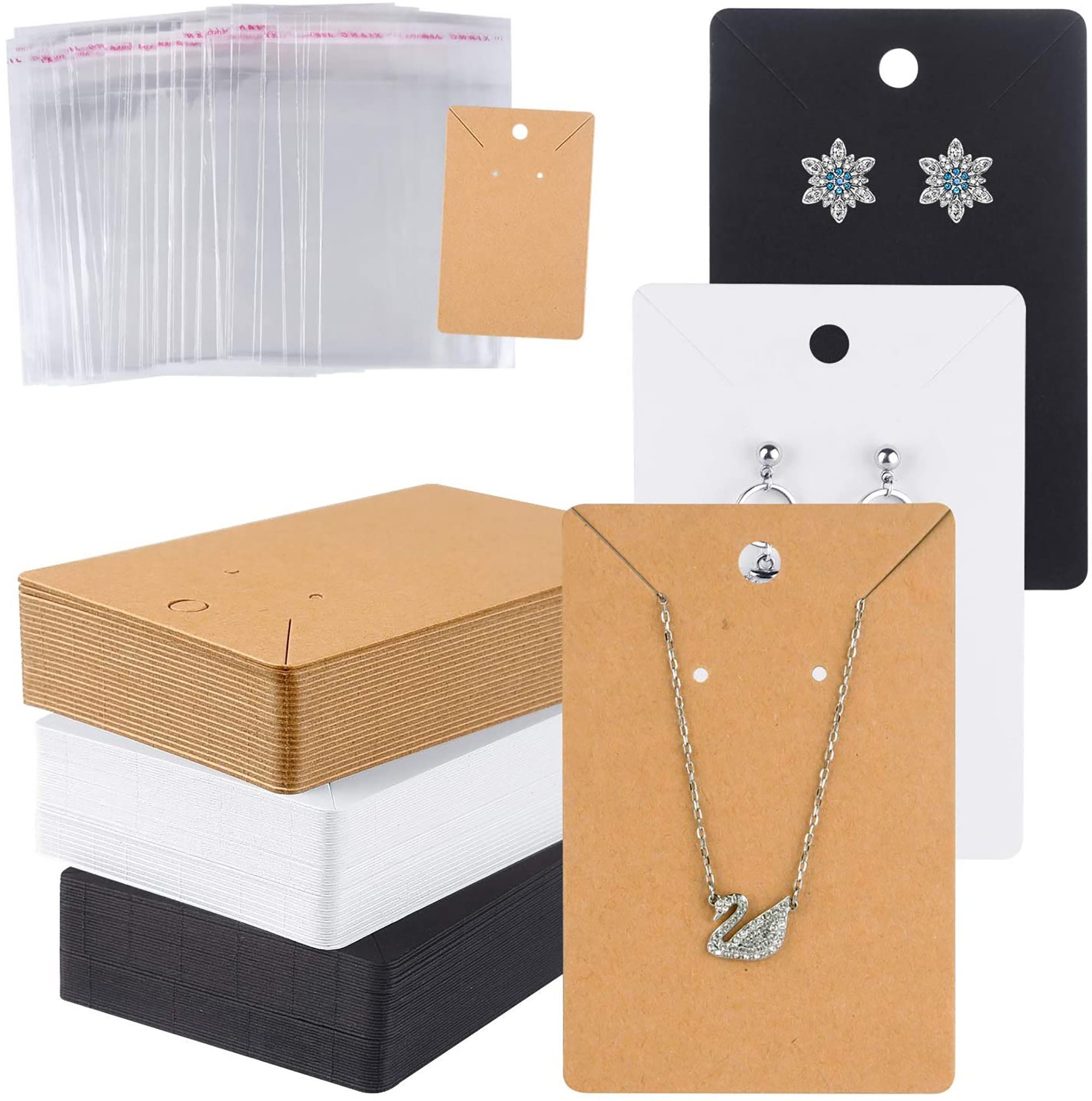 100 Pack Earring Holder Cards Kits Necklace Display Cards  Etsy
