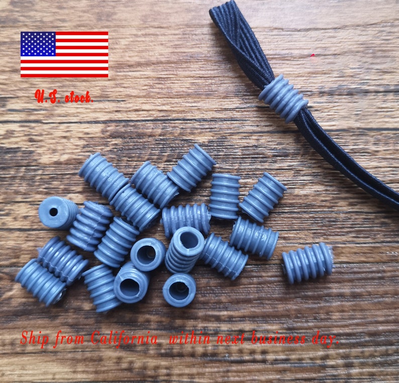 100 Cord Locks Silicone Toggles for Drawstrings Elastic Cord Etsy