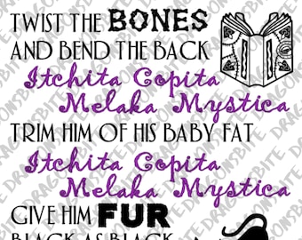 Twist the Bones - Hocus Pocus - SVG, PNG