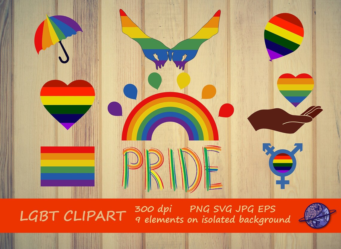 Lgbt Clipart Pride Svg Bundle File Imprimable Vector Eps Gay Etsy | My ...