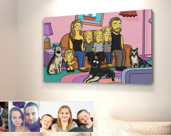 Simpsons Canvas Etsy