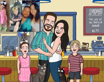 Bobs Burgers Portrait Etsy