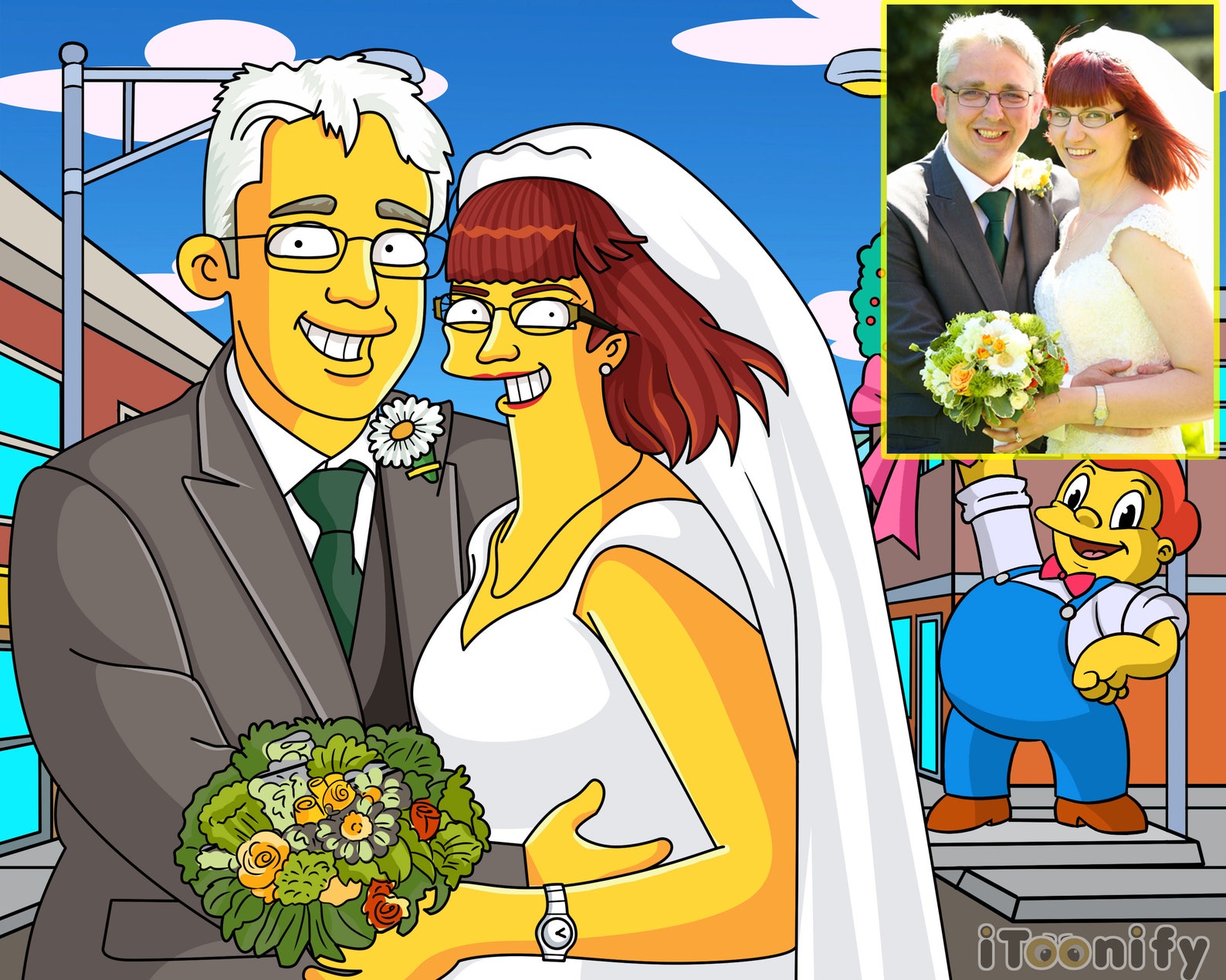 Simpson Family Wedding Portrait Custom Portrait of Your Etsy