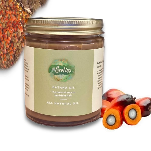 Pure Batana Oil hair Growth Oil From Moskitia Honduras 100% Natural (glass jar)