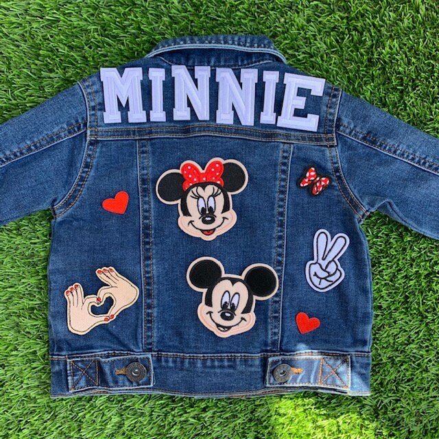 Personalised Kids Denim Jacket Disney Minnie Mouse Etsy UK