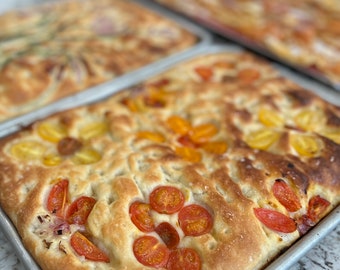 Focaccia - Made to Order - Edible Art - Homemade - Flat Bread - Like Pizza Only Better - Gift