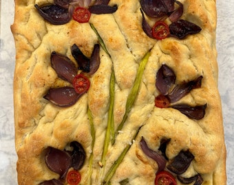 Focaccia - Made to Order - Edible Art - Homemade - Flat Bread - Like Pizza Only Better - Gift