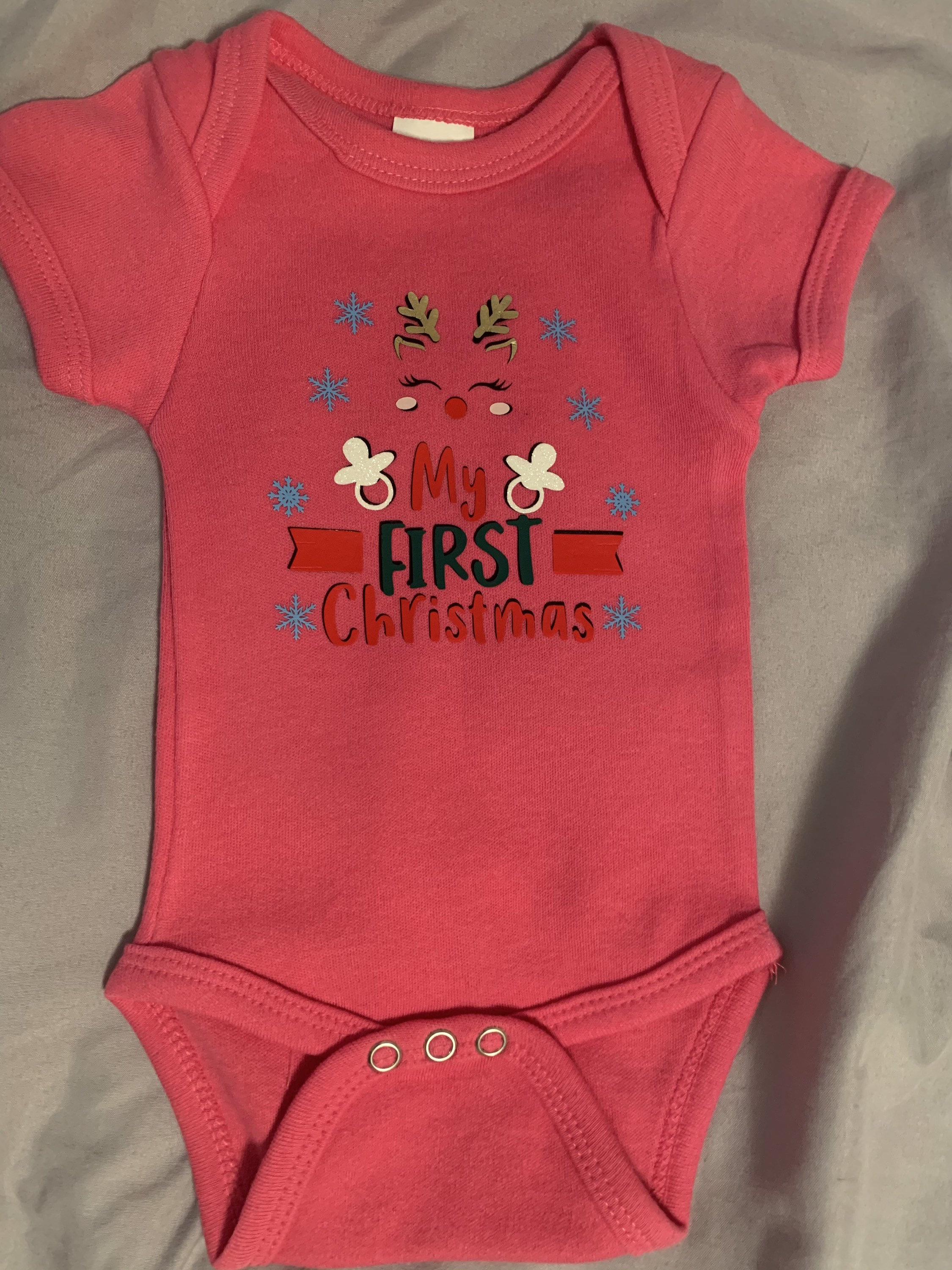 My first Christmas bodysuit baby girl Christmas Etsy