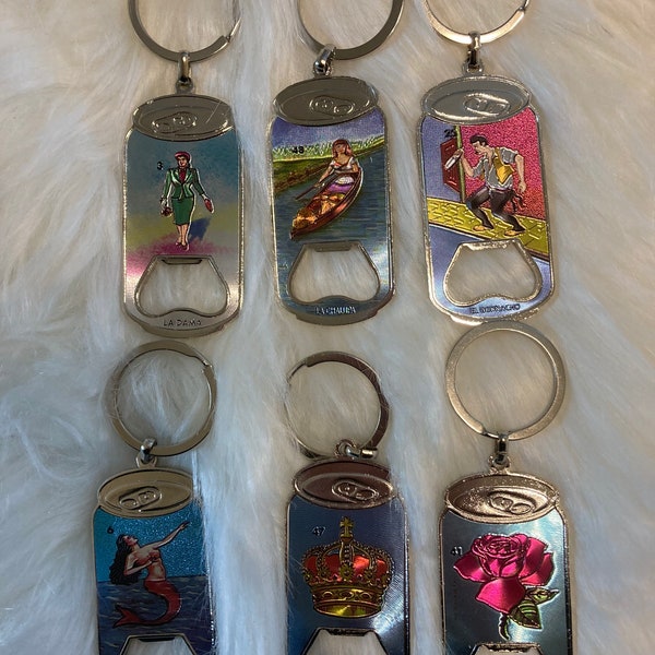 Mexican loteria | keychain | coke can shape | bottle opener