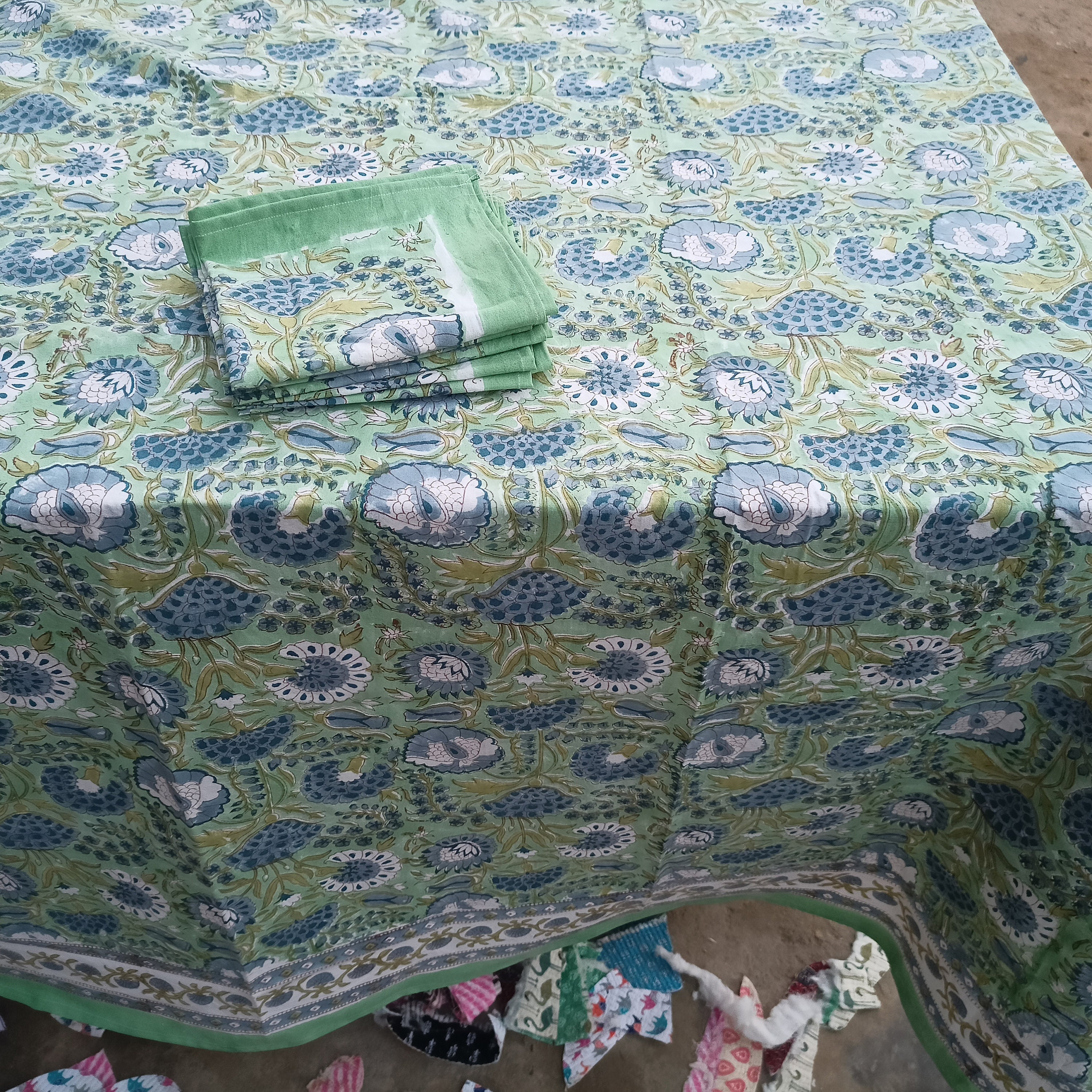 Cloth Napkins Set of 12 Cotton Kitchen & Table Linens Indian Hand Block  Print Ha
