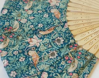 Liberty London Strawberry Thief Hand Fan: Home Decor Wedding Favor