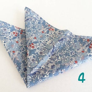 Hankies Liberty Print Handkerchief Pocket Square Liberty Strawberry Thief Eco Friendly Hankies Zero Waste Small Handkerchief Baby Wipes image 7