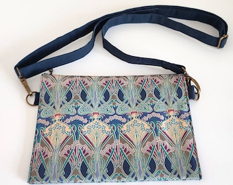 Liberty Print Crossbody Bag: Floral Tana Lawn Fabric