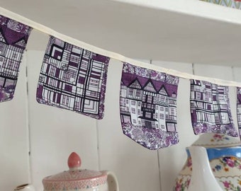 Liberty Print Bunting: Tudor Belle Garland, Home Decor