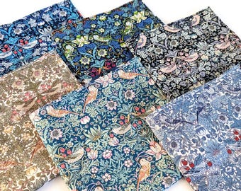 Liberty London Handkerchief: Strawberry Thief Print Cotton Hanky