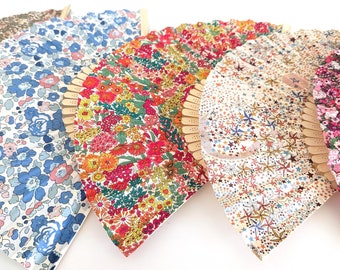Liberty Print Hand Fan: Handmade Tana Lawn Fabric