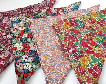 Liberty Print Handkerchief: Floral Pocket Square, Eco Friendly Cloth Napkin