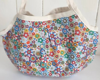 Liberty London Fabric Granny Bag: Handmade Floral Cotton Tote