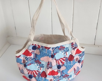 Handmade Liberty London Fabric Granny Bag: Reversible Cotton Tote