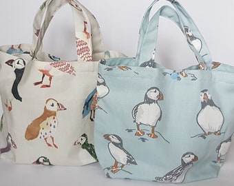 Tote Bag Puffin Lunch Bag Totes Eco Friendly Bag Shopping Bag For Puffin Lover