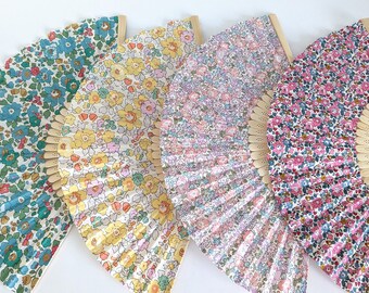 Hand Fan Liberty Print Hand Fan For Home Decor House Warming Gift Liberty Of London Strawberry Thief Hand Fan Favour Wedding