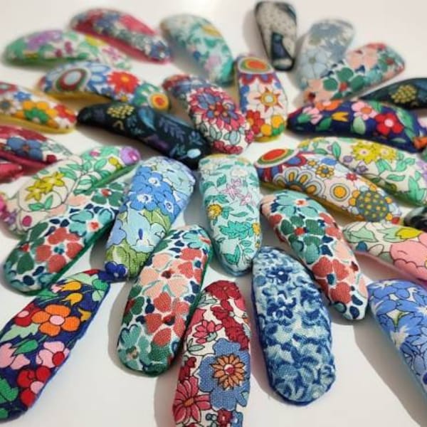 Hair Accessories Liberty Print Hair Clips Liberty Fabric Snap Hair Clips Baby Snap Hair Clips Toddler Hair Clips For Baby Mix And Match