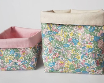 Fabric Basket Liberty Storage Basket Folderble Organiser Box Fabric Small Storage Box Tissue Box holder