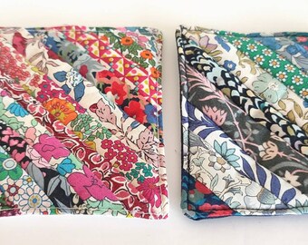 Liberty Coaster Set of 2 Liberty  coasters House warming gift Coaster Liberty fabric gift for new house