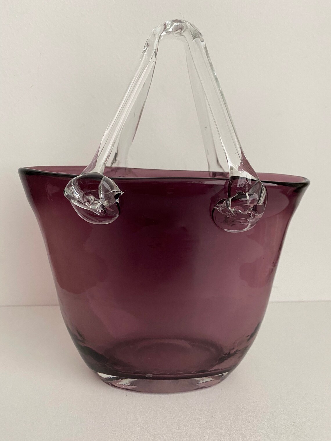 Beautiful vintage handblown Murano Purse Glass Vase Etsy